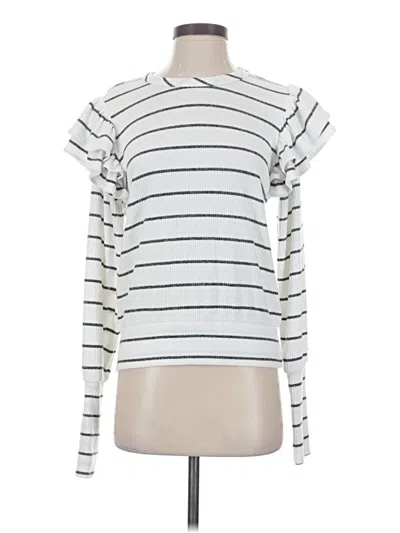 Pre-owned Evereve Pullover Sweater In White