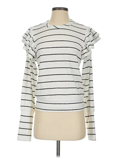 Pre-owned Evereve Pullover Sweater In White