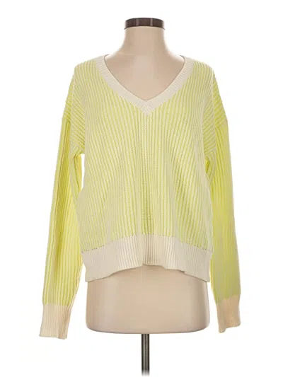 Pre-owned Evereve Pullover Sweater In Yellow
