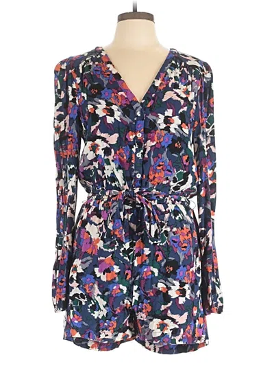 Pre-owned Evereve Romper In Blue