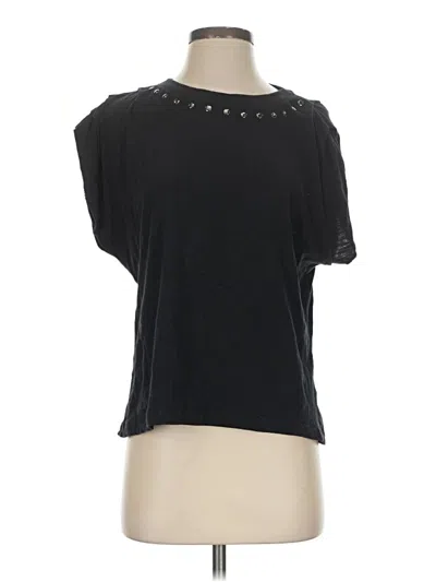 Pre-owned Evereve Short Sleeve T-shirt In Black