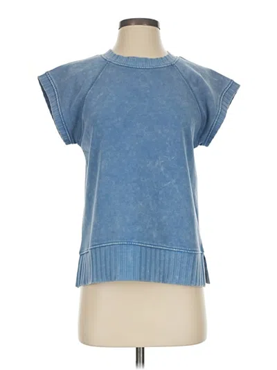 Pre-owned Evereve Short Sleeve T-shirt In Blue