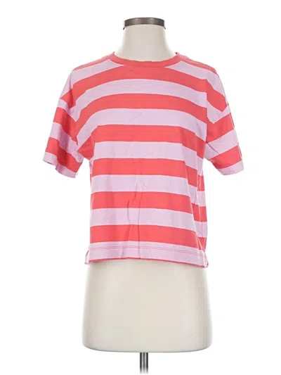 Pre-owned Evereve Short Sleeve T-shirt In Pink