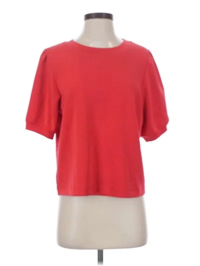 Pre-owned Evereve Short Sleeve T-shirt In Red