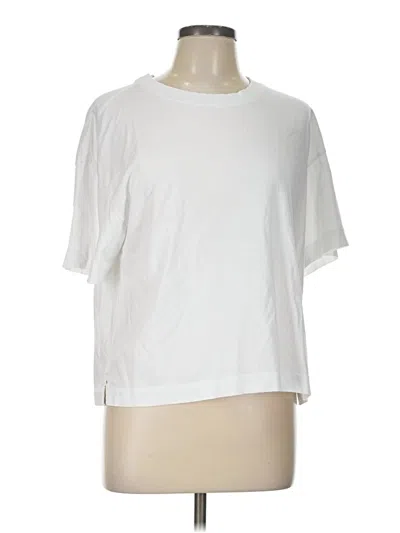 Pre-owned Evereve Short Sleeve T-shirt In White