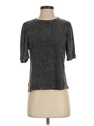 Pre-owned Evereve Short Sleeve Turtleneck In Gray