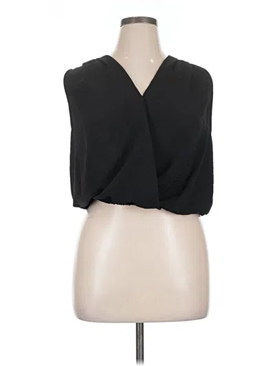 Pre-owned Evereve Sleeveless Blouse In Black