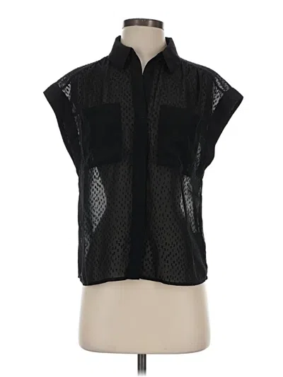 Pre-owned Evereve Sleeveless Blouse In Black