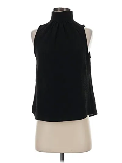 Pre-owned Evereve Sleeveless Blouse In Black