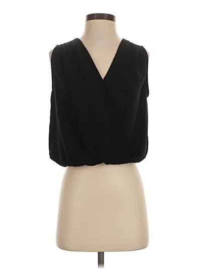 Pre-owned Evereve Sleeveless Blouse In Black