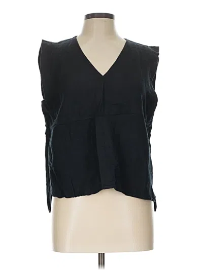 Pre-owned Evereve Sleeveless Blouse In Black