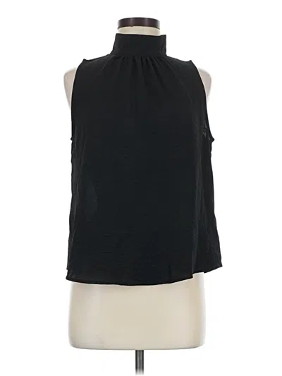Pre-owned Evereve Sleeveless Blouse In Black