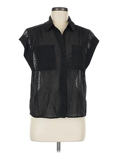 Pre-owned Evereve Sleeveless Blouse In Black