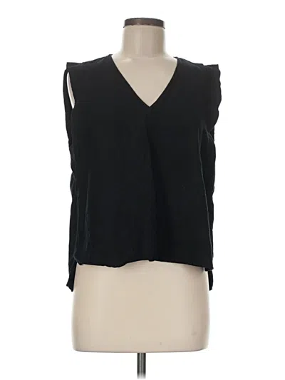 Pre-owned Evereve Sleeveless Blouse In Black