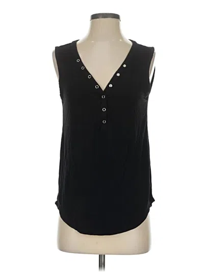 Pre-owned Evereve Sleeveless Blouse In Black