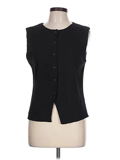 Pre-owned Evereve Sleeveless Blouse In Black