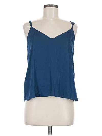 Pre-owned Evereve Sleeveless Blouse In Blue