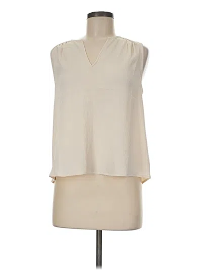 Pre-owned Evereve Sleeveless Blouse In Ivory