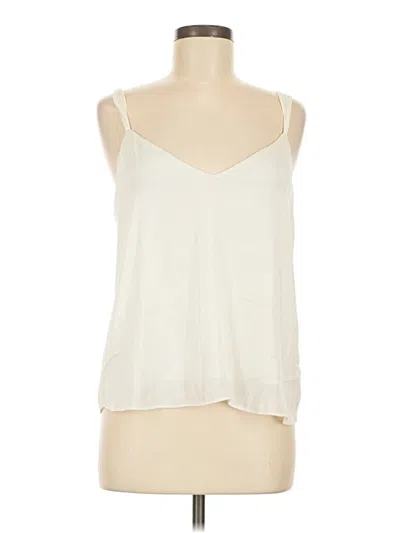 Pre-owned Evereve Sleeveless Blouse In Ivory