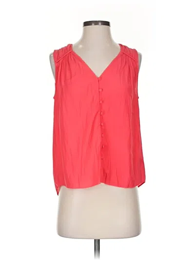 Pre-owned Evereve Sleeveless Blouse In Red