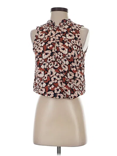 Pre-owned Evereve Sleeveless Blouse In Red