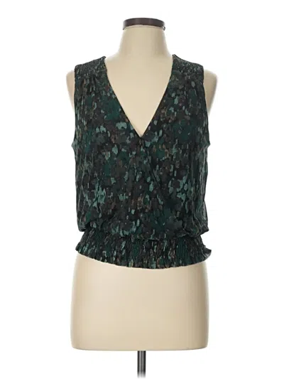 Pre-owned Evereve Sleeveless Blouse In Teal