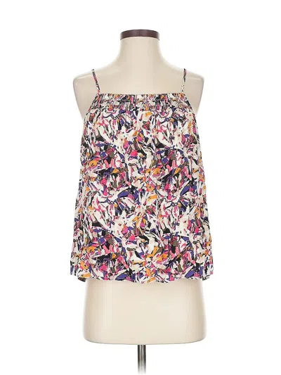 Pre-owned Evereve Sleeveless Blouse In White