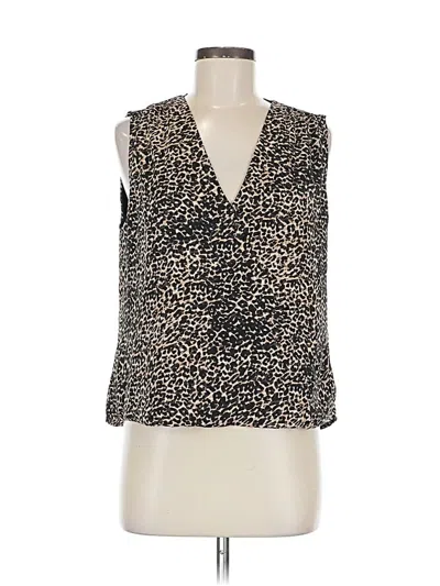 Pre-owned Evereve Sleeveless Blouse In White