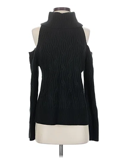 Pre-owned Evereve Sleeveless Top Black Cold Shoulder Neckline Tops