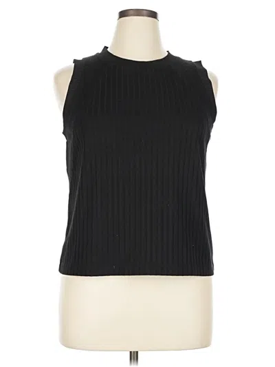 Pre-owned Evereve Sleeveless Top Black Halter Neckline Tops