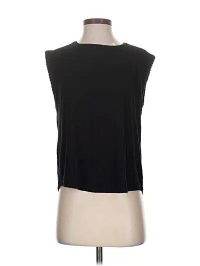Pre-owned Evereve Sleeveless Top Black Scoop Neck Tops