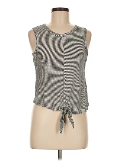 Pre-owned Evereve Sleeveless Top Gray Keyhole Neckline Tops