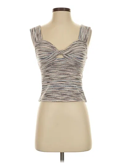 Pre-owned Evereve Sleeveless Top Gray Sweetheart Neckline Tops