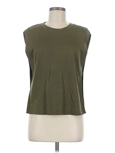 Pre-owned Evereve Sleeveless Top Green Scoop Neck Tops