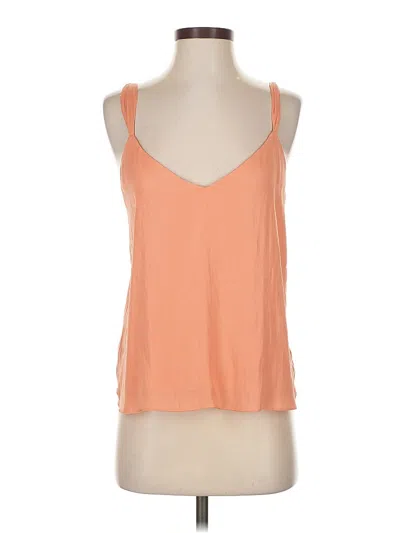 Pre-owned Evereve Sleeveless Top Orange Scoop Neck Tops