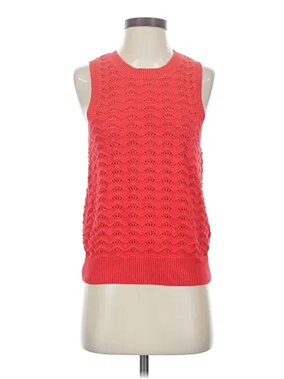 Pre-owned Evereve Sleeveless Top Red Boatneck Tops