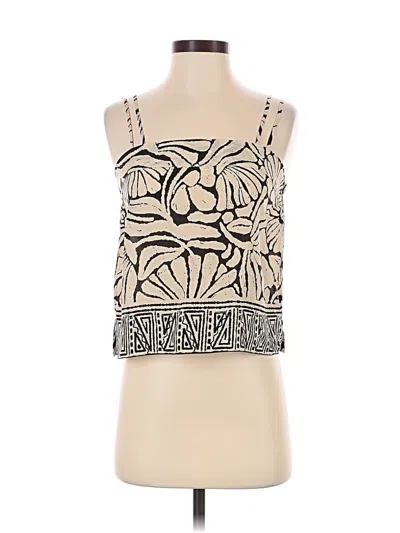 Evereve Sleeveless Top Tan Square Neckline Tops
