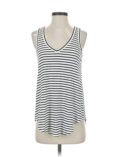 Pre-owned Evereve Sleeveless Top White Scoop Neck Tops