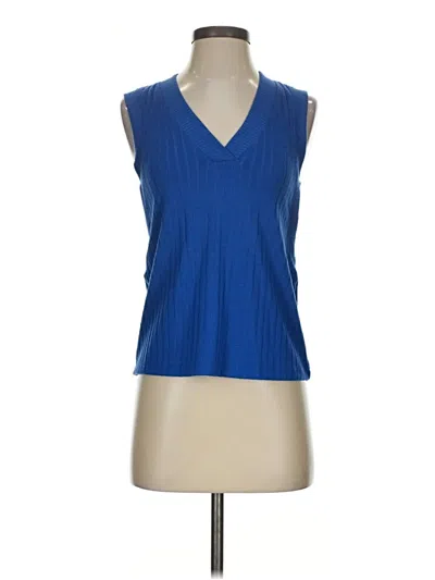 Pre-owned Evereve Sleeveless T-shirt In Blue