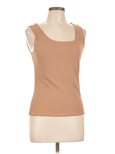Pre-owned Evereve Sleeveless T-shirt In Brown