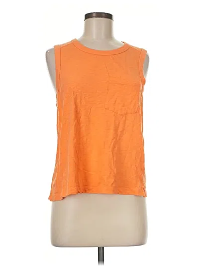 Pre-owned Evereve Sleeveless T-shirt In Orange