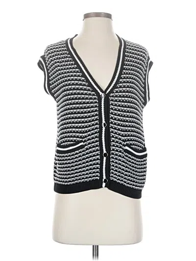 Pre-owned Evereve Sweater Vest In Black