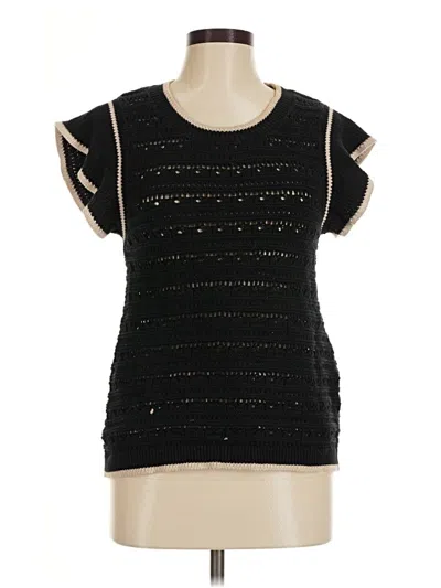 Pre-owned Evereve Sweater Vest In Black