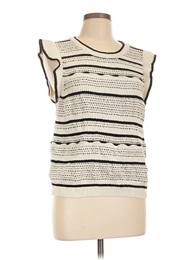 Pre-owned Evereve Sweater Vest In Ivory