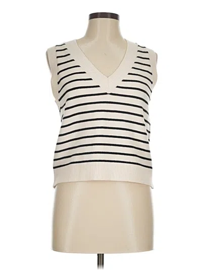 Pre-owned Evereve Sweater Vest In Ivory