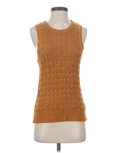 Pre-owned Evereve Sweater Vest In Orange