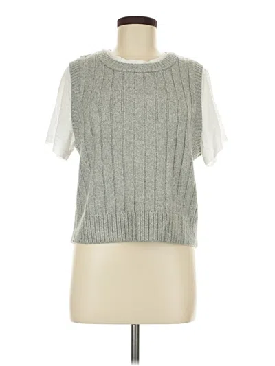 Pre-owned Evereve Sweater Vest In Silver