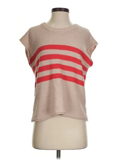Pre-owned Evereve Sweater Vest In Tan