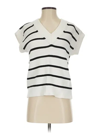 Pre-owned Evereve Sweater Vest In White