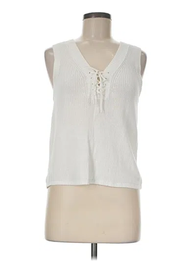 Pre-owned Evereve Sweater Vest In White